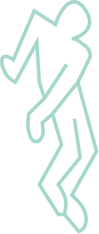 Muñeco azul bailando